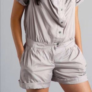 Plastic island lilac romper